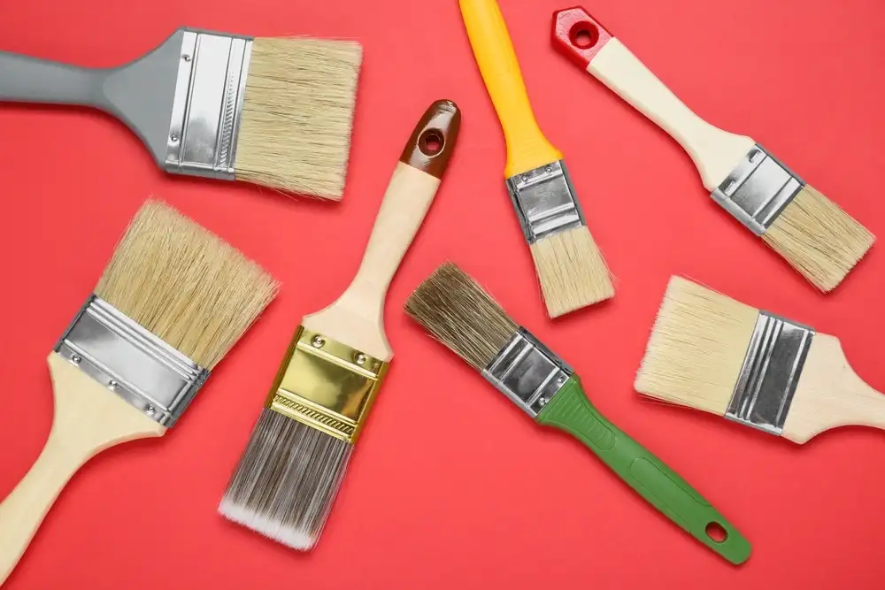 Set of paint brushes for detail work